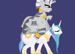 Size: 1400x1000 | Tagged: suggestive, artist:squashedflat, princess celestia, oc, alicorn, zebra, abuse, animated, butt, celestiabuse, dirty, fat, flies, game:reign-equestria, gif, huge butt, image, large butt, mud, muddy, nose piercing, nose ring, piercing, pony riding pony, struggling