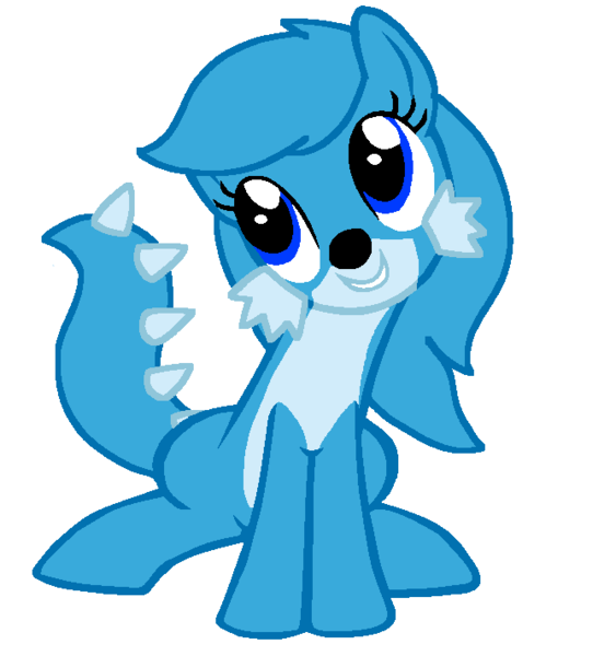 Size: 668x712 | Tagged: safe, derpibooru import, ponified, cat, dragon, earth pony, hybrid, pony, female, g4, grin, image, logo, mare, nick jr., png, rule 85, simple background, sitting, smiling, solo, toodee, white background, yo gabba gabba!