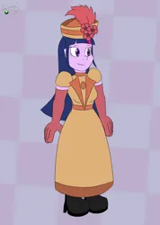 Size: 1600x2244 | Tagged: safe, artist:domedvortex, derpibooru import, twilight sparkle, twilight sparkle (alicorn), alicorn, human, equestria girls, british, clothes, dress, humanized, image, long dress, long skirt, png, skirt, solo