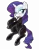 Size: 2550x3300 | Tagged: suggestive, artist:datte-before-dawn, rarity, pony, unicorn, bedroom eyes, blue eyes, blue eyeshadow, choker, eyeshadow, female, image, latex, latex suit, looking to the right, lube, makeup, mare, png, purple mane, purple tail, sideways glance, simple background, solo, transparent background, white coat, zipper
