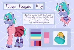 Size: 2500x1700 | Tagged: safe, artist:lambydwight, derpibooru import, oc, oc:finders keepers, unofficial characters only, pony, unicorn, bust, image, png, portrait, reference sheet, simple background