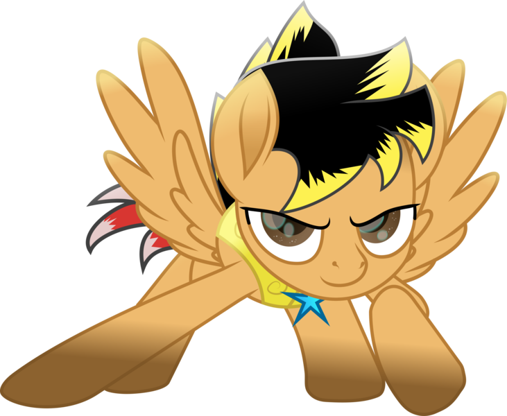 Size: 2727x2239 | Tagged: safe, artist:lincolnbrewsterfan, derpibooru import, edit, editor:nc-tv, vector edit, oc, oc:14fan, unofficial characters only, pegasus, pony, derpibooru, twibooru, my little pony: the movie, .svg available, armor, black mane, clothes, crouching, derpibooru exclusive, determination, determined, determined face, determined look, determined smile, gradient hooves, head down, highlights, image, inkscape, juxtaposition, looking at you, male, meta, mismatched mane, mismatched tail, movie accurate, pegasus oc, pegasus royal guard, png, ponysona, red tail, royal guard, shading, simple background, smiling, smiling at you, spread wings, stallion, stars, tail, transparent background, two toned mane, two toned tail, uniform, vector, wings, yellow mane
