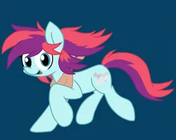 Size: 2405x1918 | Tagged: safe, artist:derpyalex2, derpibooru import, oc, oc:taffy swirl, unofficial characters only, earth pony, pony, bandana, digital art, earth pony oc, galloping, image, looking at you, png, simple background