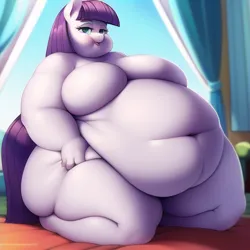 Size: 640x640 | Tagged: suggestive, derpibooru import, machine learning generated, maud pie, fat, image, maud pudge, png