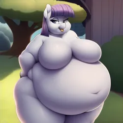 Size: 640x640 | Tagged: suggestive, derpibooru import, machine learning generated, maud pie, fat, image, maud pudge, png