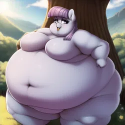 Size: 640x640 | Tagged: suggestive, derpibooru import, machine learning generated, maud pie, fat, image, maud pudge, png