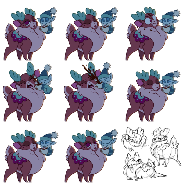 Size: 1024x1024 | Tagged: safe, derpibooru import, pomfy, deer, reindeer, winter sprite, them's fightin' herds, community related, image, png, simple background, transparent background