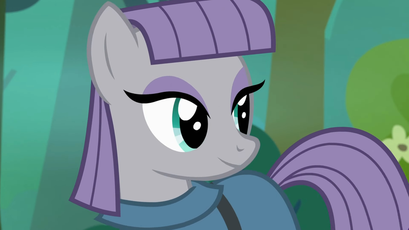 Size: 1920x1080 | Tagged: safe, derpibooru import, screencap, maud pie, earth pony, pony, rock solid friendship, season 7, 1080p, clothes, cute, image, implied starlight glimmer, maudabetes, png, smiling, solo, when she smiles