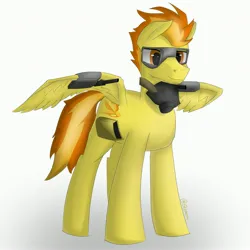 Size: 3949x3949 | Tagged: safe, artist:stemtex477, artist:yo tengo, derpibooru import, spitfire, original species, pegasus, plane pony, pony, cannon, gas mask, goggles, image, jpeg, mask, plane, planeified, species swap