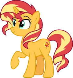 Size: 3000x3165 | Tagged: safe, artist:cloudyglow, derpibooru import, sunset shimmer, equestria girls, mirror magic, spoiler:eqg specials, eyebrows, image, png, simple background, solo, transparent background, vector