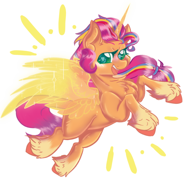 Size: 2000x2000 | Tagged: safe, artist:dankpegasista, derpibooru import, sunny starscout, alicorn, earth pony, pony, g5, my little pony: a new generation, alicornified, big smile, chest fluff, chubby cheeks, coat markings, colored, colorful, cute, derpibooru exclusive, digital art, ear fluff, eyelashes, female, flowing mane, flowy mane, flying, full body, full color, glow, green eyes, hair tie, happy, heart, heart eyes, high res, highlights, horn, image, jumping, krita, large wings, lineart, long eyelashes, long tail, looking at you, mare, messy mane, multicolored hair, no cutie marks because im lazy, orange fur, pink hair, png, race swap, rainbow hair, raised hoof, shading, shiny mane, shiny skin, simple background, smiling, smiling at you, socks (coat marking), sparkles, sunnybetes, sunnycorn, tail, three quarter view, transparent background, transparent horn, transparent wings, unshorn fetlocks, wingding eyes, wings