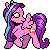 Size: 50x50 | Tagged: safe, artist:peachybats, derpibooru import, coconut grove, pegasus, pony, g3, female, image, mare, pixel art, png, raised hoof, simple background, smiling, solo, spread wings, tail, transparent background, true res pixel art, wings