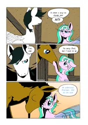 Size: 905x1280 | Tagged: safe, artist:darkhestur, derpibooru import, oc, oc:dark, oc:dustlight, oc:knight, earth pony, flutter pony, pegasus, comic, image, panels, png, speech bubble, tumblr comic