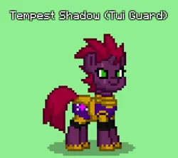 Size: 948x840 | Tagged: safe, derpibooru import, tempest shadow, pony, pony town, armor, image, png, royal guard, solo, tempest becomes a royal guard, twilight guard