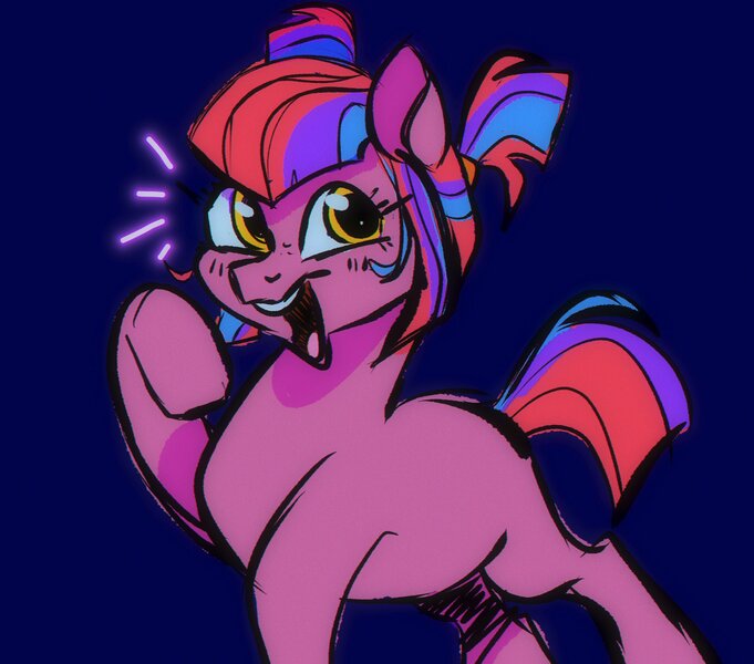 Size: 2151x1895 | Tagged: safe, artist:woollily, derpibooru import, oc, earth pony, pony, blue background, female, image, jpeg, mare, open mouth, simple background, solo