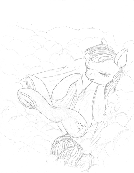 Size: 1020x1320 | Tagged: safe, artist:styroponyworks, derpibooru import, rainbowshine, image, jpeg, sketch, solo