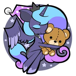 Size: 800x800 | Tagged: safe, artist:okojogairu, derpibooru import, princess luna, alicorn, pony, female, image, mare, plushie, png, solo, teddy bear