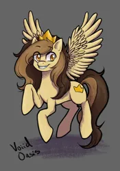 Size: 1668x2388 | Tagged: safe, artist:voiid oasis, derpibooru import, oc, oc:prince whateverer, pegasus, pony, crown, flying, image, jewelry, male, png, regalia, smiling, solo, spread wings, wings