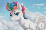 Size: 960x640 | Tagged: safe, derpibooru import, machine learning assisted, machine learning generated, zipp storm, pegasus, pony, g5, my little pony: a new generation, cloud, cute, female, flying, image, mare, png, sky, solo