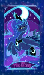 Size: 1206x2048 | Tagged: safe, artist:sophillia, derpibooru import, princess luna, alicorn, pony, female, image, jpeg, mare, solo, tarot card