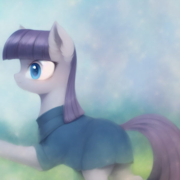 Size: 768x768 | Tagged: safe, derpibooru import, machine learning assisted, machine learning generated, maud pie, earth pony, pony, clothes, cute, female, image, mare, png, solo