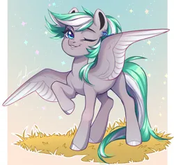 Size: 2706x2571 | Tagged: artist needed, safe, derpibooru import, oc, oc:shirley flow, unofficial characters only, pegasus, pony, colored wings, female, g5, g5 oc, heart, image, jewelry, mare, multicolored hair, multicolored wings, oda 1997, oda 997, pegasus oc, png, solo, solo female, wings