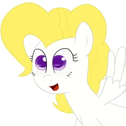 Size: 894x894 | Tagged: safe, artist:ccortxx, derpibooru import, pegasus, g1, g1 to g4, g4, generation leap, image, png, simple background, smiling, solo, surprise (g1)