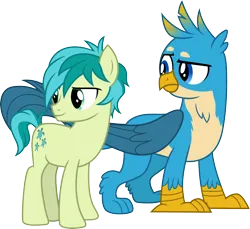 Size: 3268x3000 | Tagged: safe, artist:cloudyglow, derpibooru import, gallus, sandbar, non-compete clause, image, png, vector