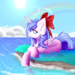 Size: 2048x2048 | Tagged: safe, artist:squirrel, derpibooru import, oc, oc:rioshi sweet, unofficial characters only, alicorn, pony, 2023, alicorn oc, base used, blue eyes, blue mane, blue tail, bow, commission, eye clipping through hair, eyebrows, eyebrows visible through hair, eyelashes, female, full body, hair bow, heart, heart eyes, high res, horn, image, mare, pale belly, png, pony oc, raised hoof, show accurate, smiling, solo, standing, tail, two toned coat, unshorn fetlocks, wingding eyes, wingless, wings, ych result