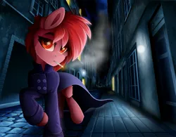 Size: 3200x2500 | Tagged: safe, artist:rainbowfire, derpibooru import, oc, unofficial characters only, pony, cigarette, city, female, image, jpeg, smoking