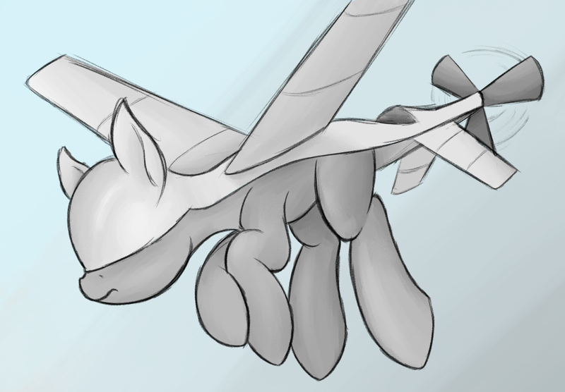 Size: 1111x772 | Tagged: safe, artist:ahorseofcourse, derpibooru import, original species, plane pony, pony, predator drone, cute, image, plane, png