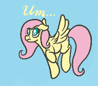 Size: 191x168 | Tagged: safe, artist:ahorseofcourse, derpibooru import, fluttershy, pegasus, pony, aggie.io, dialogue, female, flying, frown, image, looking up, mare, png, raised hoof, raised leg, solo, spread wings, wings