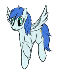 Size: 1459x1674 | Tagged: safe, artist:ahorseofcourse, derpibooru import, oc, oc:blue skies, pegasus, pony, flying, image, looking at you, png, ponerpics community collab 2022