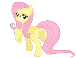 Size: 6183x4720 | Tagged: safe, artist:shiningblueshield, derpibooru import, fluttershy, pegasus, pony, butt tail, image, looking at you, looking back, looking back at you, png, simple background, solo, stupid sexy fluttershy, white background