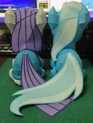 Size: 612x816 | Tagged: safe, derpibooru import, maud pie, trixie, computer, craft, image, jpeg, papercraft, photo, toy