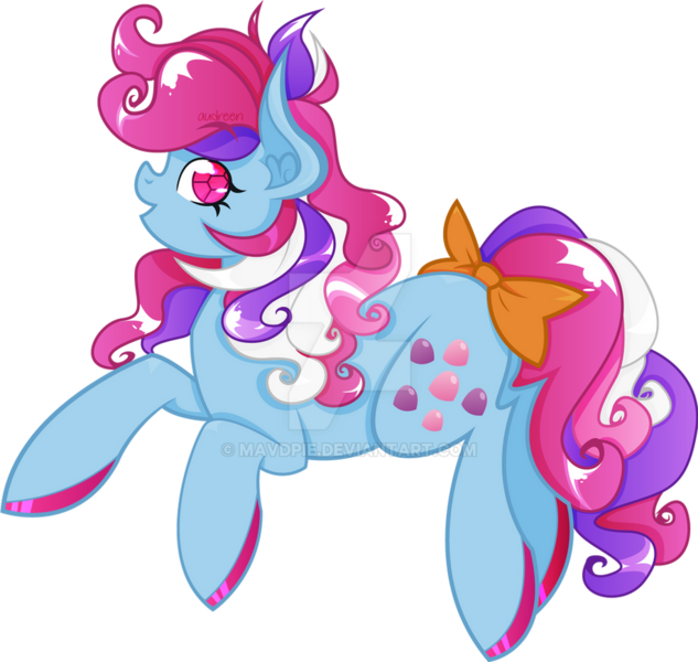 Size: 918x870 | Tagged: safe, artist:mavdpie, derpibooru import, sweet stuff, twinkle eyed pony, bow, cute, image, png, simple background, sweet sweet stuff, tail, tail bow, transparent background