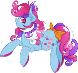Size: 918x870 | Tagged: safe, artist:mavdpie, derpibooru import, sweet stuff, twinkle eyed pony, bow, cute, image, png, simple background, sweet sweet stuff, tail, tail bow, transparent background