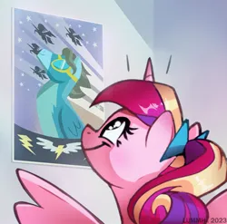 Size: 2284x2261 | Tagged: safe, artist:lummh, derpibooru import, princess cadance, alicorn, pony, image, jpeg, solo, wonderbolts poster