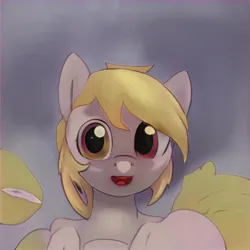 Size: 1024x1024 | Tagged: safe, artist:thisponydoesnotexist, derpibooru import, machine learning generated, pony, ears up, image, jpeg, looking at you, nostrils, not derpy, open mouth, open smile, shading, smiling, smiling at you, solo