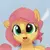 Size: 1024x1024 | Tagged: safe, artist:thisponydoesnotexist, derpibooru import, machine learning generated, pony, ears up, eyelashes, gradient background, image, jpeg, looking at you, nostrils, not fluttershy, open mouth, open smile, shading, smiling, smiling at you, solo