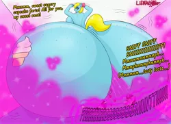 Size: 3500x2534 | Tagged: suggestive, artist:lilwuffler, derpibooru import, oc, oc:harmonizer, oc:sugar sweet, alicorn, anthro, alicorn oc, anthro with ponies, ass worship, bedroom, bedroom eyes, big breasts, breasts, butt, face fart, faceful of ass, facesitting, fart, fart fetish, fart sniffing, fetish, horn, huge butt, hyper, hyper butt, image, impossibly large butt, jpeg, large butt, lip bite, muffled moaning, oc x oc, olfactophilia, shipping, size difference, smiling, sniffing, the ass was fat, wings
