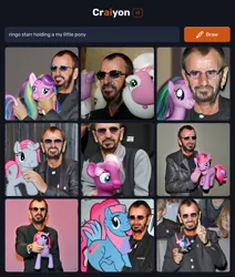 Size: 1536x1812 | Tagged: safe, craiyon, derpibooru import, machine learning generated, pegasus, pony, image, oh no he's not handsome anymore, png, ringo starr, wat, weird