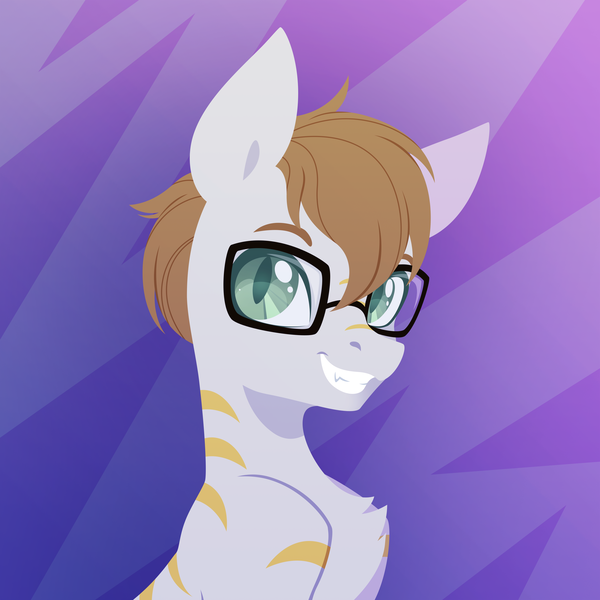 Size: 3000x3001 | Tagged: safe, artist:belka-sempai, derpibooru import, oc, unofficial characters only, earth pony, pony, cute, fangs, glasses, image, png, smiling, solo