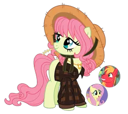 Size: 1961x1743 | Tagged: safe, artist:interstellar-quartz, derpibooru import, big macintosh, fluttershy, oc, earth pony, pony, base used, clothes, earth pony oc, female, fluttermac, freckles, hat, image, jewelry, lidded eyes, looking up, male, mare, necklace, offspring, parent:big macintosh, parent:fluttershy, parents:fluttermac, plaid shirt, png, screencap reference, shipping, shirt, simple background, smiling, straight, straw hat, straw in mouth, transparent background, turned head