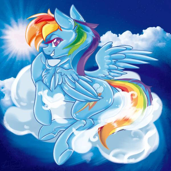 Size: 2000x2000 | Tagged: safe, artist:dankpegasista, derpibooru import, rainbow dash, pegasus, pony, bangs, blue coat, blue sky, blue wings, butt, cheeky, chest fluff, cloud, colored, colorful, crossed legs, cute, dashabetes, derpibooru exclusive, detailed background, digital art, ear fluff, eyelashes, faded cutie mark, female, flowing mane, flowy mane, folded wings, full body, full color, grin, happy, heart, heart eyes, high res, highlights, image, krita, large wings, lineart, long eyelashes, long tail, looking at you, looking back, lying down, lying on a cloud, mare, messy mane, multicolored hair, on a cloud, pink eyes, plot, png, rainbow hair, rainbow tail, raised hoof, scenery, shading, shiny mane, shiny skin, signature, sky, smiling, smiling at you, sparkles, spread wings, stars, sun, tail, teeth, wingding eyes, wings