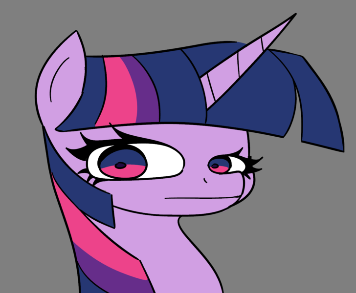 Size: 1465x1207 | Tagged: safe, artist:greenybeanz, derpibooru import, twilight sparkle, twilight sparkle (alicorn), alicorn, pony, bust, female, gray background, image, png, simple background, solo