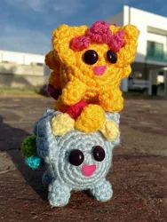 Size: 2250x2999 | Tagged: safe, artist:casquitos kawaii, derpibooru import, rainbow dash, scootaloo, pegasus, pony, amigurumi, crochet, handmade, image, irl, jpeg, photo, plushie