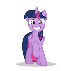 Size: 5000x5000 | Tagged: safe, artist:gypsykumquat, derpibooru import, twilight sparkle, twilight sparkle (alicorn), alicorn, pony, .svg available, absurd resolution, awkward smile, embarrassed, embarrassed grin, female, folded wings, grin, image, inkscape, looking at you, png, show accurate, simple background, smiling, smiling at you, solo, transparent background, vector, wings