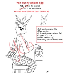 Size: 3000x3492 | Tagged: safe, artist:princessmoonsilver, derpibooru import, oc, anthro, advertisement, any gender, bunny ears, bunny suit, clothes, commission, commission info, costume, image, information, jpeg, solo, your character here