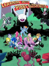 Size: 7500x10000 | Tagged: safe, artist:chedx, derpibooru import, applejack, fluttershy, lord tirek, pinkie pie, rainbow dash, rarity, tom, twilight sparkle, comic:learning with pibby glitch battles, bugs bunny, comic, cover, crossover, image, mane six, mordecai, multiverse, pibby, png, regular show, sonic the hedgehog, sonic the hedgehog (series), spongebob squarepants, spongebob squarepants (character)